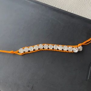 Sparkling Rhinestone Orange Bracelet